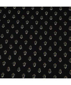 Tissu coton fleurs de lavande de 150 cm de largeur Noir vendu par 50 cm