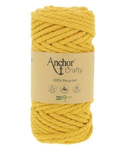Corde de Coton Recyclé Macramé Anchor Crafty - 250gr - Anchor 108 Jaune (Moutarde)
