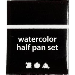 Aquarelles Art, ½-pan, dim. 10x15x20 mm, noir, 1 pièce