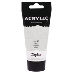 Acrylic, argent, Peint.acrylique d'artistes, tube - 75ml