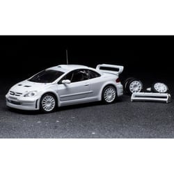 Miniatures montées - IXO - Peugeot 307 WRC - Blanc - Échelle 1/43 - 2 jeux de roues et aileron arrière