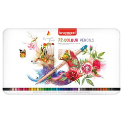 Crayons de couleur - Expression - Beaux-arts - Boîte métal 72 couleurs - Bruynzeel