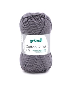 Fil à tricoter COTTON QUICK UNI - Gründl - PPSC - certifié Oeko-Tex 110 Gris
