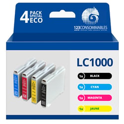 Pack compatible BROTHER LC1000 4 cartouches