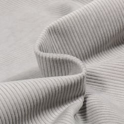 Tissu Velours d'ameublement côtelé Lena Gris