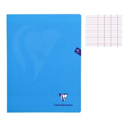 Lot de 7 cahiers - 24x32(cm) - Grands carreaux - 96,192 pages - couverture en polypro - sans spirale - Clairefontaine
