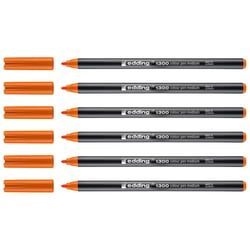 Lot de 6 feutres de coloriage pointe moyenne 2 mm - EDDING - Orange - 1300