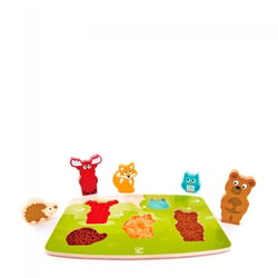 Puzzle Tactile Animaux de la Foret - Hape - Vert