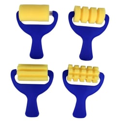 Rouleau mousse fantaisie 7 cm 4 pièces