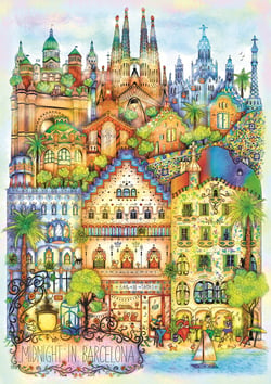 Puzzle 1000 pièces - Miclassiqueit À Barcelone - Trefl