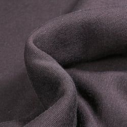 Tissu Sweat envers doudou uni Noir