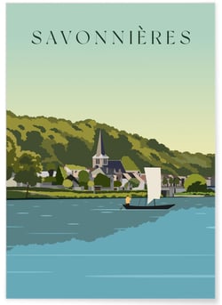 Affiche ville Savonnières | A3 : 29,7x42cm
