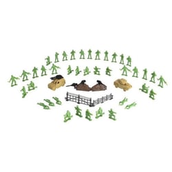 Set militaire soldier force 50 pieces - soldats + véhicules + accessoires - figurines