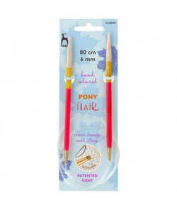 Aiguilles à tricoter circulaires fixes 80 cm Bois Flair Du N°3 au 10 - Pony taille n°6