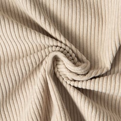 Tissu Velours d'ameublement côtelé Emy uni Beige