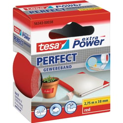 Ruban adhésif toilé réparation fixation Tesa Power Effect 2,75m x 38mm rouge