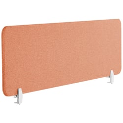 Séparateur Cloison Acoustique de Bureau et Table Orange en Polyester et Matière Synthétique 130 x 40 cm Idéal pour le Open Space