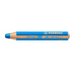 Lot de 5 Crayons de couleur STABILO Woody 3 en 1 - Bleu cobalt moyen