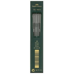 Lot de 5 mines de rechange Faber-Castell TK 9071 - Diamètre 2 mm - Dureté H - Noir