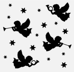 Lot de 4 serviettes en papier découpage collage 33 cm ANGE DE NOEL NO 202