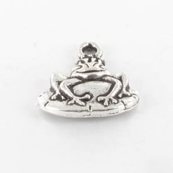 MégaCréa - Breloque en métal Grenouille 17mm Argenté (10 pièces)