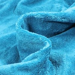 Tissu Éponge réversible Bambou envers polyester tout doux Bleu canard