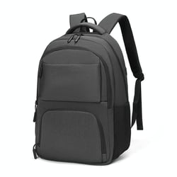 Sac À Dos Ordinateur Multifonctionnel Imperméable Avec Coussin Respirant Gris foncé YONIS