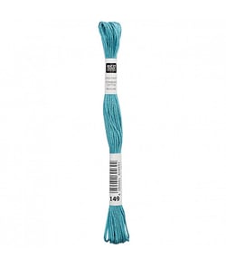 Fil à broder mouliné Uni - Rico Design 149 Bleu