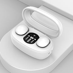 Ecouteurs Bluetooth TWS Mini Sans Fil Réduction De Bruit Longue Autonomie Blanc YONIS