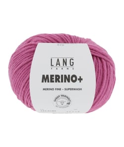 Pelote de Laine à tricoter MERINO + (PLUS) - Lang Yarns Rose (185)