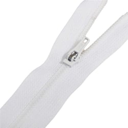 Fermeture non séparable mailles spirales spéciale pantalon - blanc