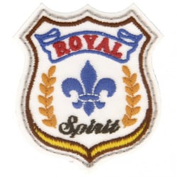 Ecusson thermocollant blason royal spirit 5 cm x 4 cm