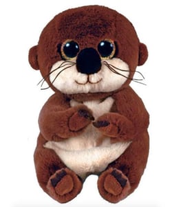 Ty - beanie bellies - peluche mitch la loutre 15 cm - ty40925 2009307