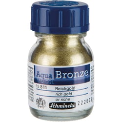 Aqua-Bronze Schmincke - Or riche - 20 ml - Pour effets métalliques brillants sur gouache et aquarelle
