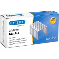 Agrafes - 24/8 - 8mm - Acier - Boîte de 5000 - Rapesco