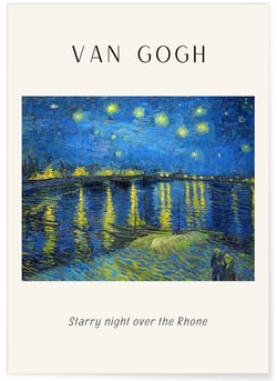 Affiche Van Gogh - Starry night over the Rhone | A3 : 29,7x42cm