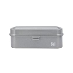 KODAK Film Case (135) - Boîtier Compact en Acier pour 5 Rouleaux de Film 135 mm, Capot Amovible, Design Années 70, Protection Poussière et Humidité - Gris