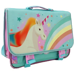 Cartable Licorne Arc-en-ciel 41 CM Rose Haut de gamme