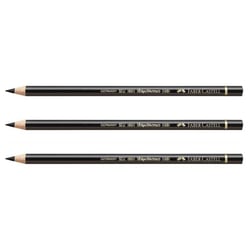Crayon de couleur Faber-Castell Polychromos - Mine 3,8 mm - Noir - Lot de 3