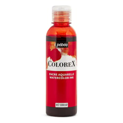Encre aquarelle - Vermillon - Pébéo - Colorex - Calligraphie, dessin - 250ml