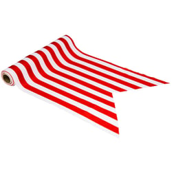 Chemin de table Artifetes - Pirate - Tissu - Rouge/Blanc - 28 cm x 5 m