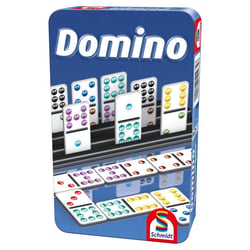 Domino voyage en boite metal - Schmidt Spiele - Bleu