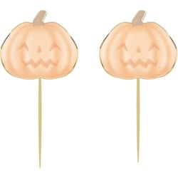 10 Pics à Cocktail - Citrouille Halloween Pastel