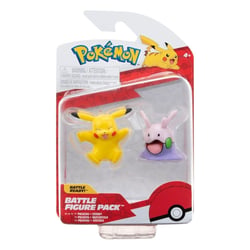 Pokémon - Pack 2 figurines Battle Figure Pack Pikachu & Mucuscule 5 cm - Jazwares