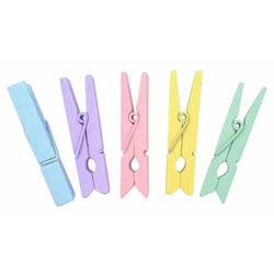 MégaCréa DIY - Pinces à linge en bois Couleurs pastel 4,5 cm 50 pièces