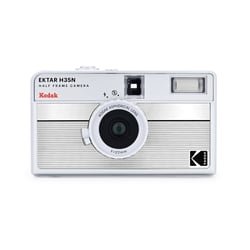 KODAK Ektar H35N - Appareil Photo Argentique 35mm, Demi-Format, Objectif 22 mm F/8, Flash Intégré, Filtre Étoilé, Pose Longue avec Trépied, Compatible ISO 100/400 - Gris