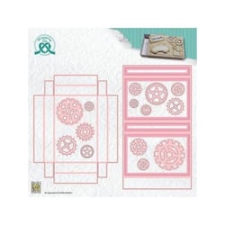 Matrices de découpe Nellie's Choice - Boîte cadeau engrenage - 19 pièces