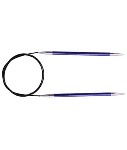 Aiguilles à tricoter circulaire fixes ZING cable 80 cm du N° 2 à 12 - Knitpro taille n°4