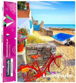 Diamond Painting Broderie Diamant LUMINLIFE 50x70cm, 5D, diamants ronds - Plage du viel
