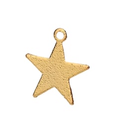4 Breloques  sequins Etoile - 14*13mm - doré pailleté